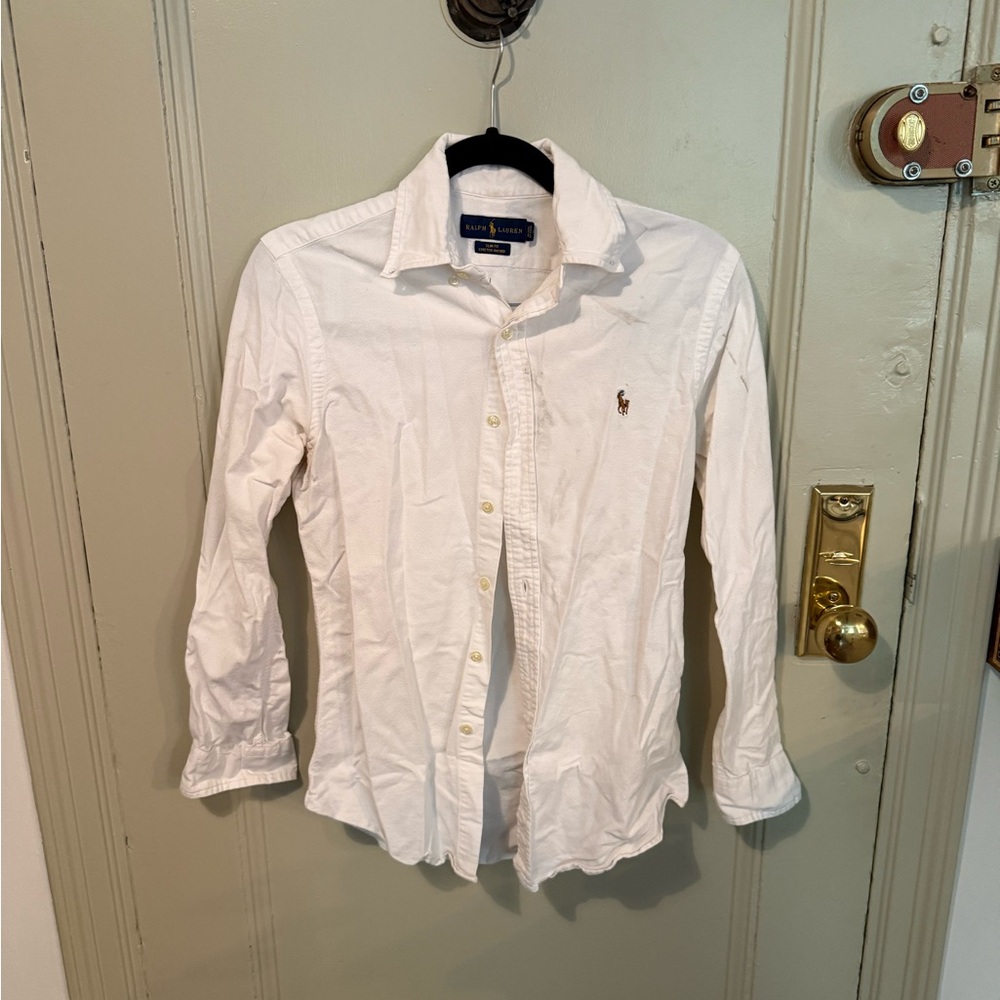 Ralph Lauren Men's White Button Down Shirt